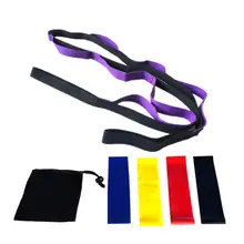 5 шт./компл. Йога латексные Эспандеры эластичный ремень с сумкой для переноски