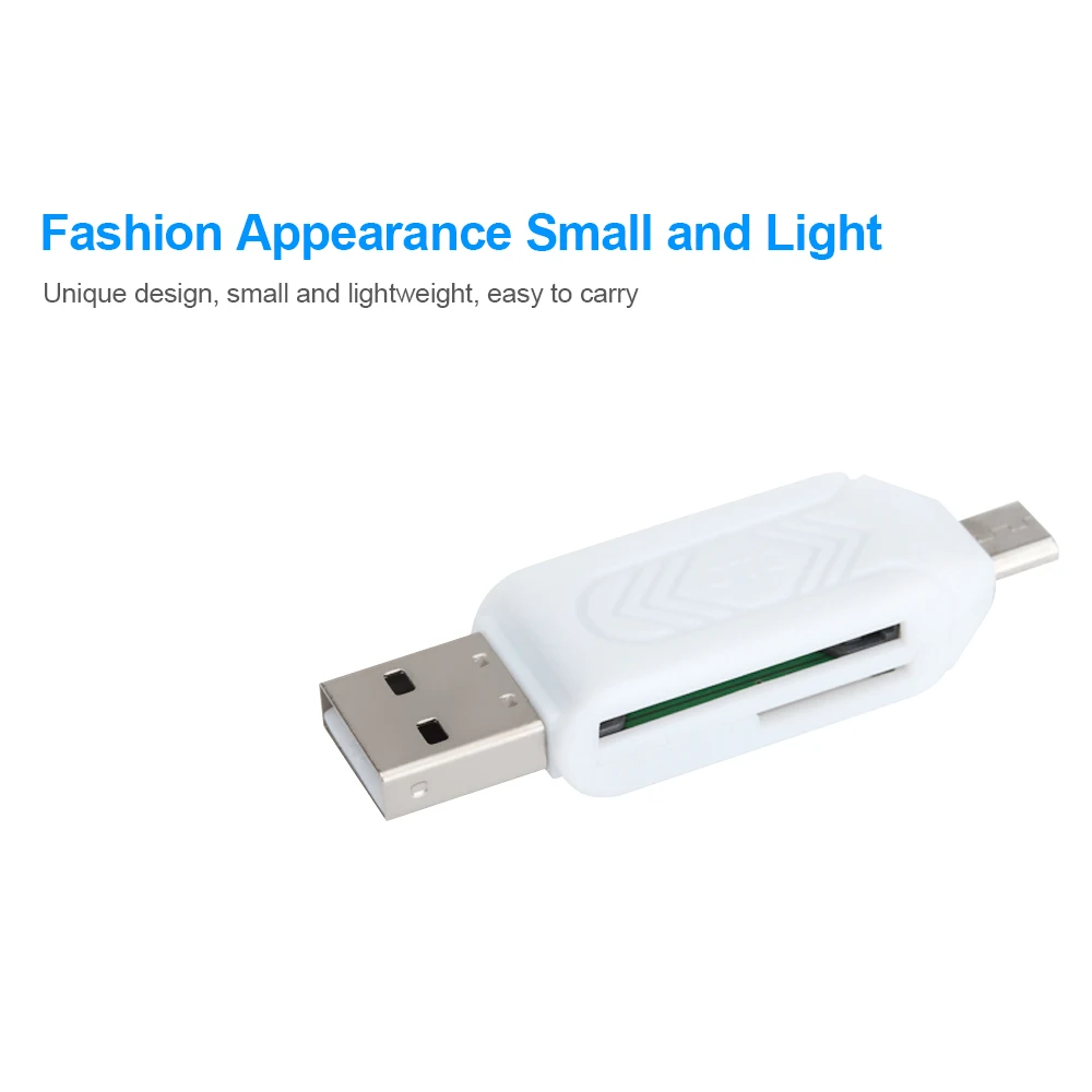 Micro USB 2 в 1 OTG кардридер Type-C3.0 Поддержка TF карта рекордер телефон карта памяти вращающийся кардридер синий