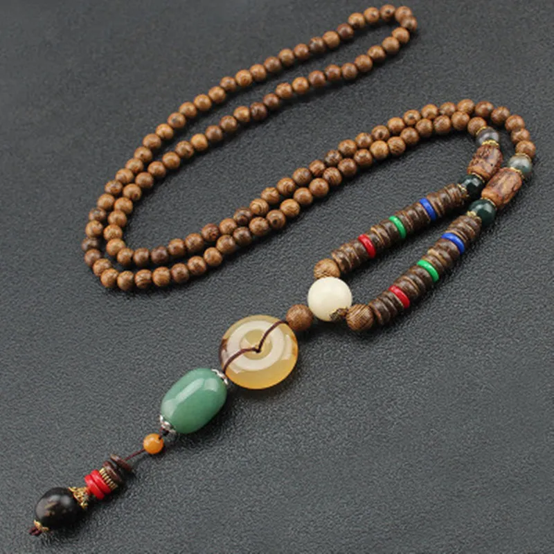 Vintage-Handmade-Nepal-Necklace-Buddhist-Mala-Wood-Beads-Pendant-Necklace-Ethnic-Horn-Fish-Long-Statement-Jewelry (5)