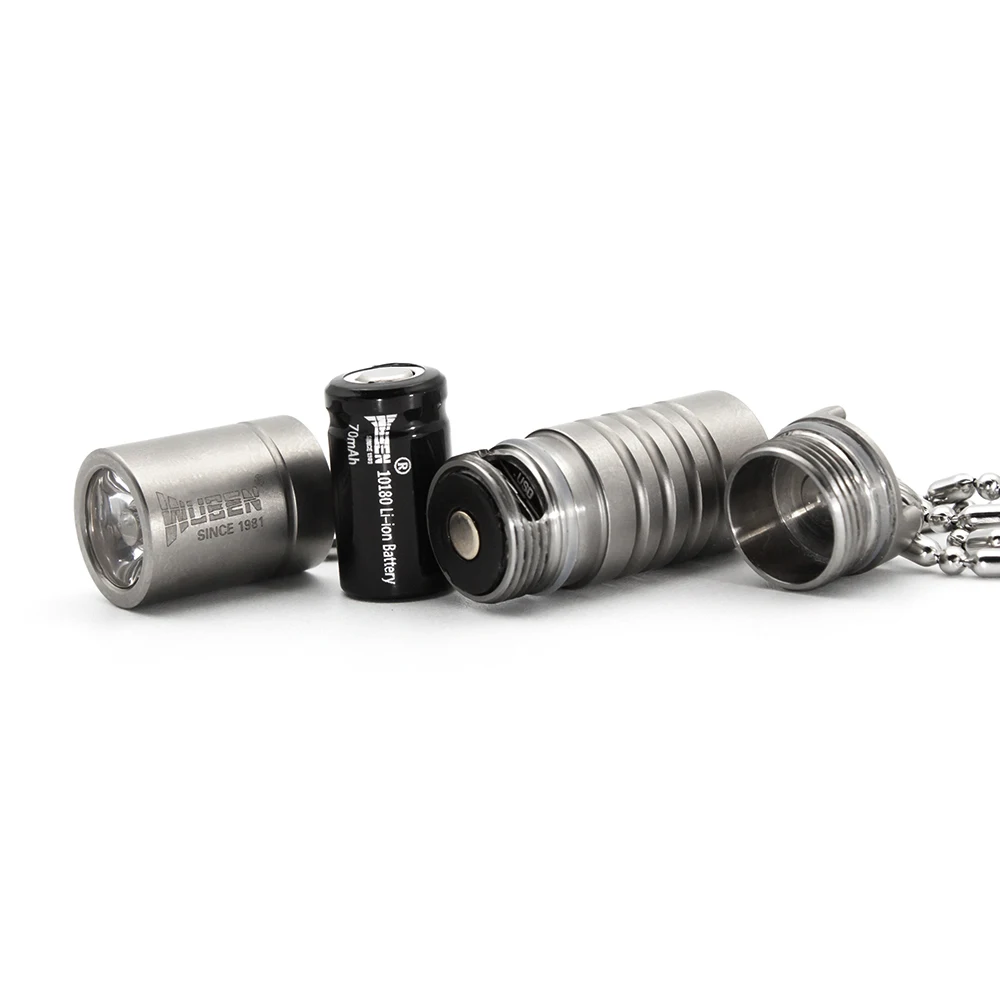 WUEBN мини светодиодный светильник-вспышка, ожерелье, светодиодный светильник, титановый металлический 130лм флэш-светильник светодиодный светильник с ожерельем, портативный дизайн, многофункциональный