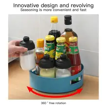 360 Rotating Tray Storage Containers Spice Jar Snack Food Tray Utensils For Kitchen Bathroom Storage Box Non Slip Organizer