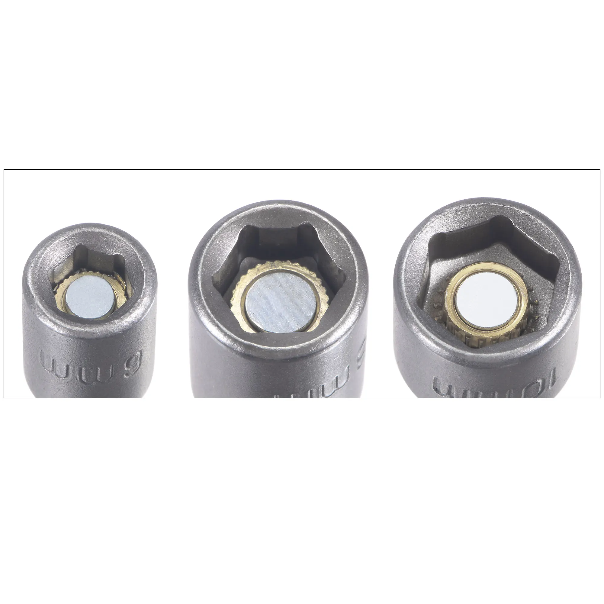 2 Pcs 1/4" Quick-Change Hex Shank 8mm Magnetic Nut