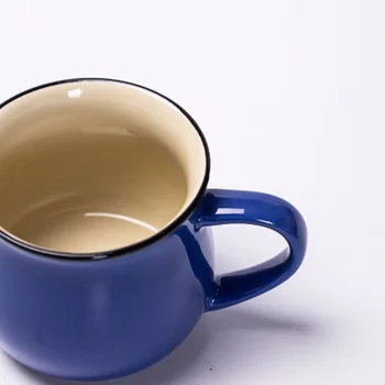 

Creative Macaron Color Ceramics Coffee Mug Simple Milk Breakfast Cup Big Belly Cup Couple Mug Home Office Drinkware