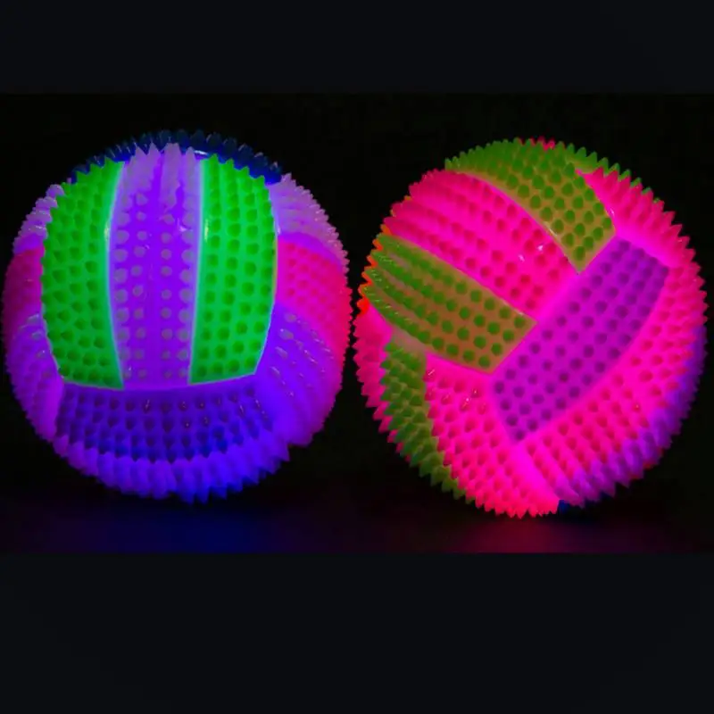 

Lighting Dog Toy Rubber Balls Dog Cat Pet Interactive Squeak Ball Toys Soft Pet Dog Chewing Toy Elastic Ball Puppy Toy