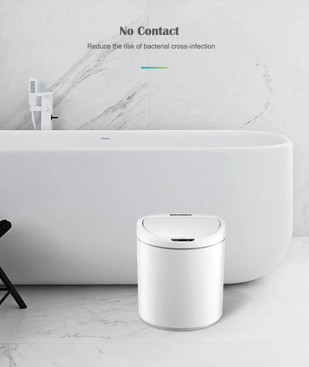 Intelligent Induction Trash Can No Contact for Kitchen Living Room Bathroom