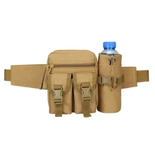 Сумка для рыбалки Мужская поясная сумка тактическая поясная сумка с держателем для бутылки с водой водонепроницаемый 800D нейлоновый пояс поясные сумки