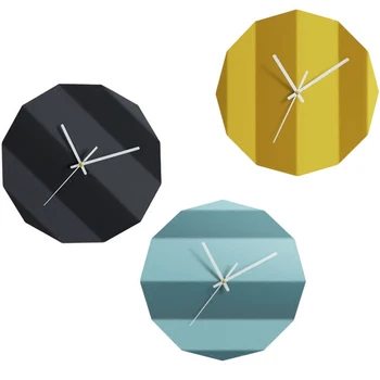 

One-piece Nordic style creative living room bedroom wall decoration wall clock triangle adhesive hook stable safe fashion mute p
