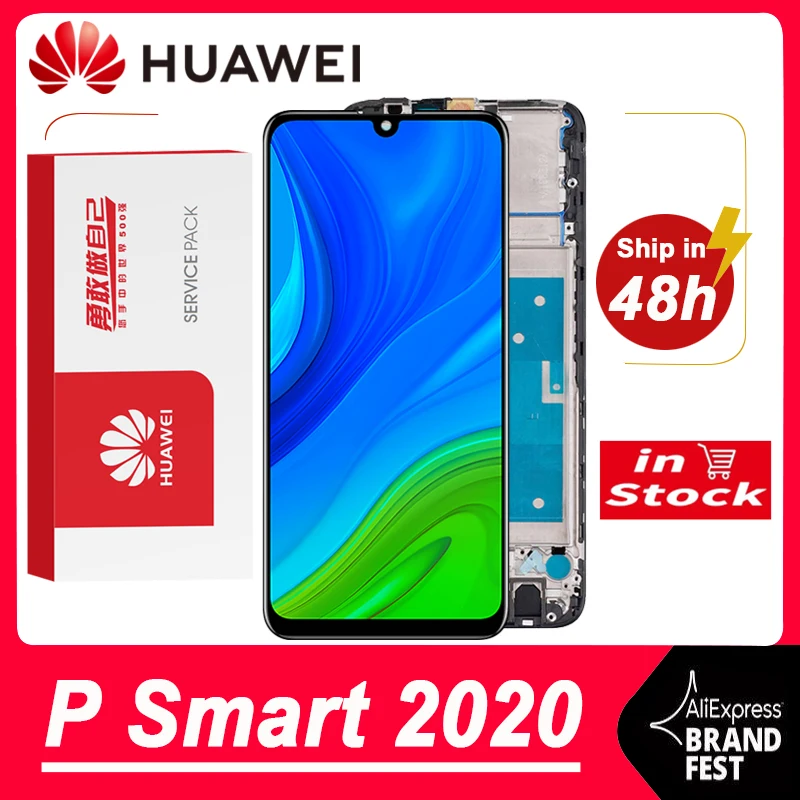 100% Tested 6.1'' IPS Display For Huawei P Smart 2020 LCD Touch Screen Digitizer Assembly POT-LX1A | Мобильные телефоны и