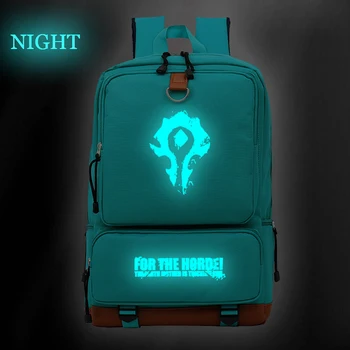 

Cool World of Warcraft Luminous Backpack Teens Boys Girls Mochila Fashion Casual High Quality Rucksack for Men Women Students