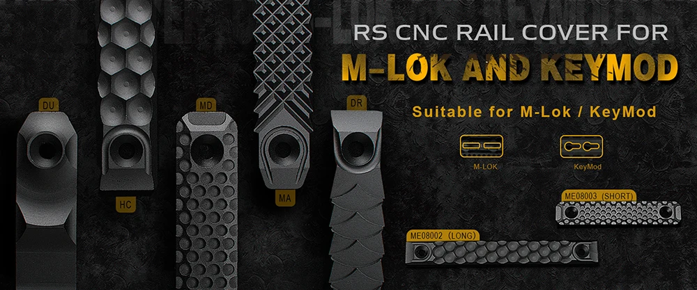 WADSN страйкбол RS CNC алюминиевый сплав поручень для M-lok Keymod рельсовая система Softair Охотничьи аксессуары 5 стилей