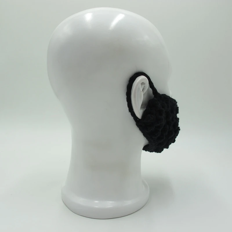 Handmade Knitted Funny Fake Beard Man Face-warmer Cap High Quality Winter Beanie Hat For Christmas Halloween Costume Party 5