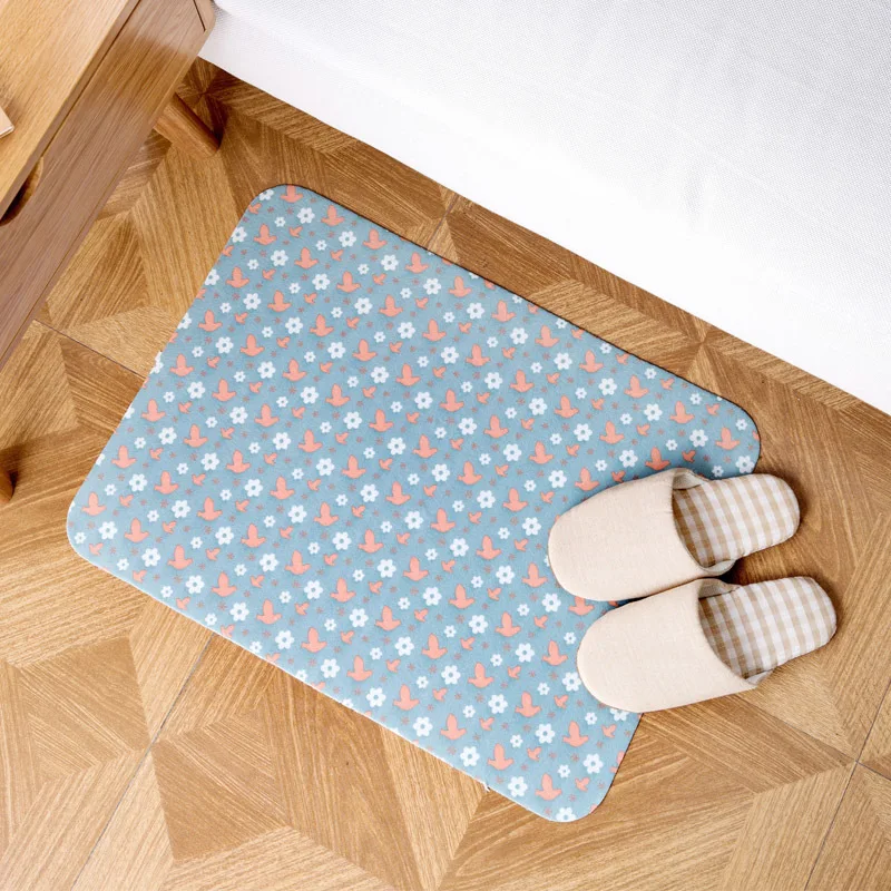 cheap Self Adhesive Absorbent Floor Mat Bedroom Door Entry Antiskid Mattress Household Kitchen Antislip Autohesion Bathroom Carpet Rug