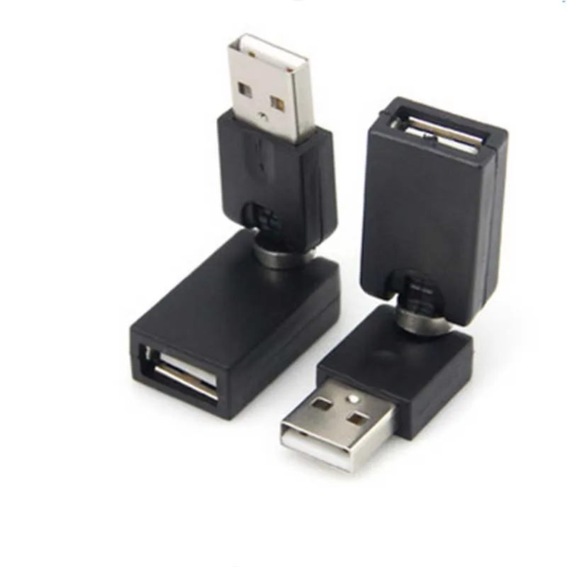 

New USB 2.0 Male To USB Female 360 Degree Rotation Angle Extension cable Adapter Hot new