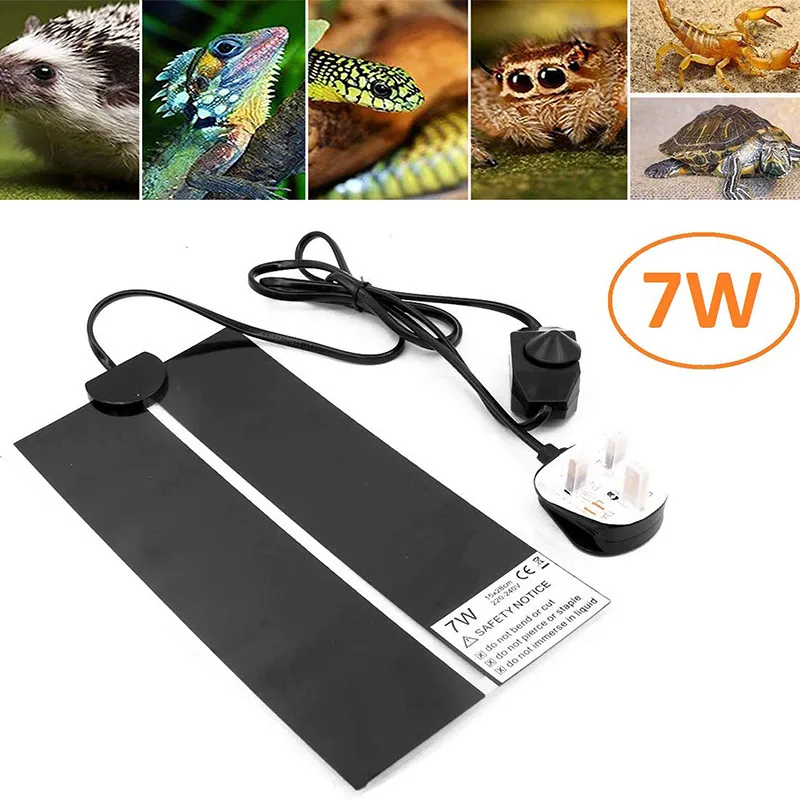 

Reptiles Heat Mat 5-45W Climbing Pet Warm Heating Pads Adjustable Temperature Controller Mats Reptiles Supplies EU/US/UK