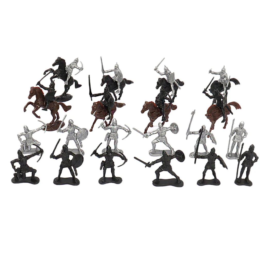 Medieval Knights Warriors Soldiers Figures Toy Kids Toy Figures Static Model