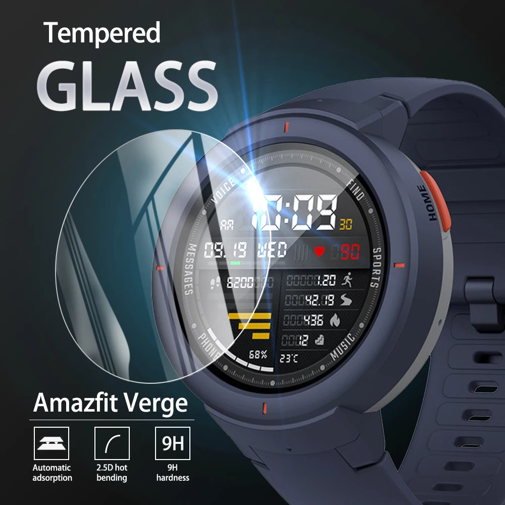 Protector de pantalla de vidrio templado 9H para Huami Amazfit Verge,  película protectora de pantalla, accesorios para Huami Amazfit Verge, 5  piezas|Accesorios inteligentes| - AliExpress