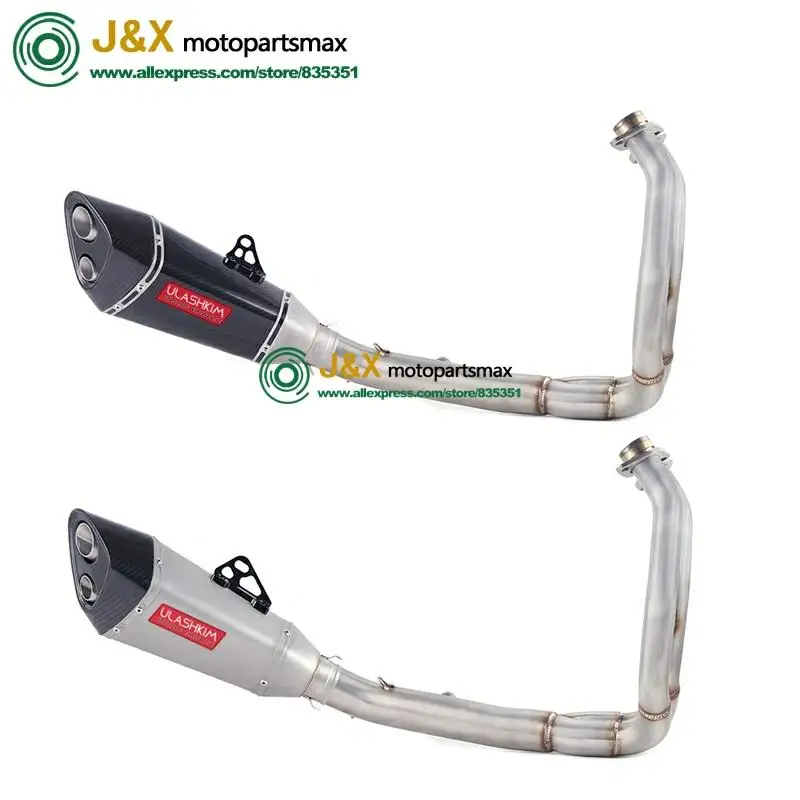 Полная система скольжения на для kawasaki ER6N ER6F NINJA650R 2012- Ninja650 Z650 полный глушитель выхлопной трубы мотоцикла среднего звенья трубы