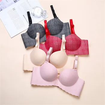 

Push Up Lingerie Seamless Bra Wire Free Bralette Ready Stock Breathable Padded Super Smooth Seamless Thick Bra With Hook