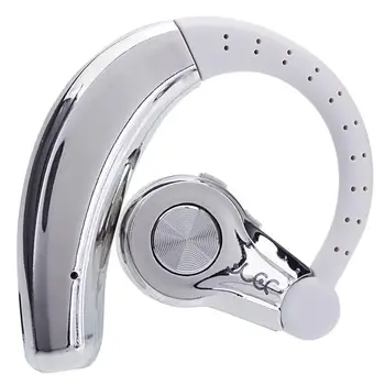 

Portable Wireless Stereo Earbuds Bluetooth Headset Smart Voice Headset 4.1 Single Battery English Version Silver