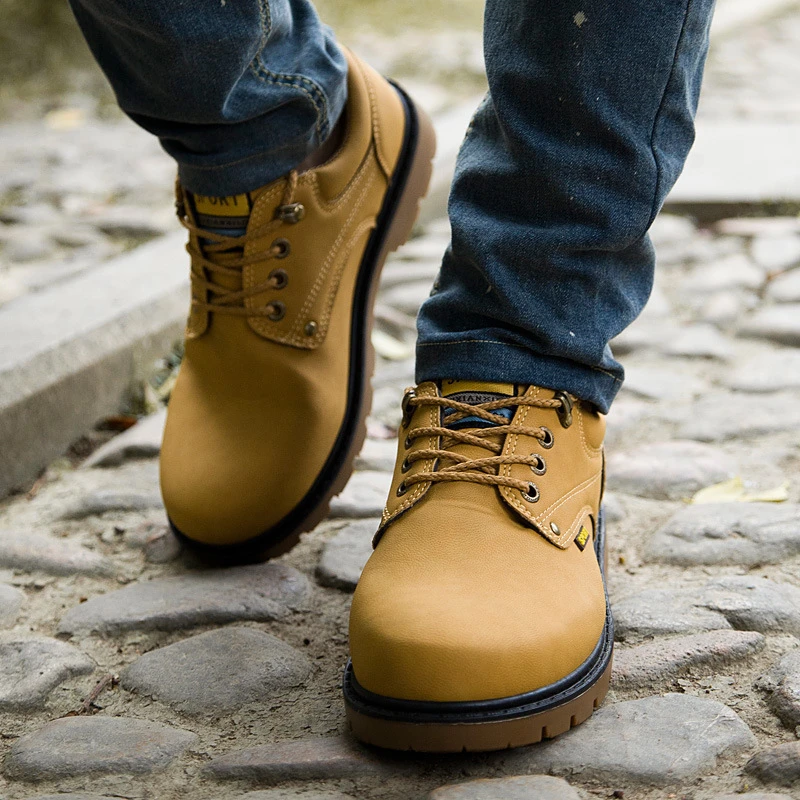 Botas de desierto de Inglaterra para hombre, botas bajas para exteriores, zapatos grandes para montañismo, herramientas, novedad 2019| | - AliExpress