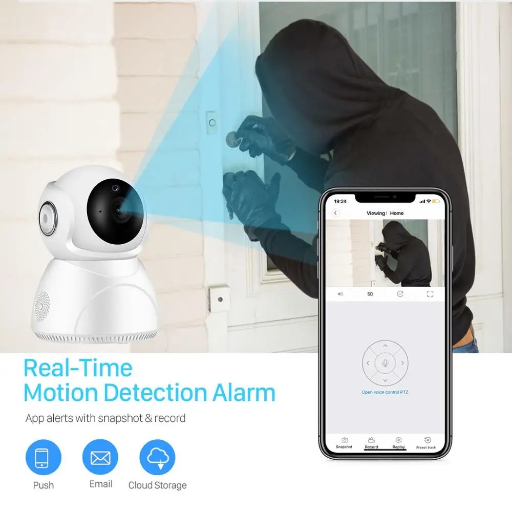 BESDERSEC 1080P Wifi домашняя камера облачная Беспроводная ip-камера с автоматическим отслеживанием домашняя охранная камера видеонаблюдения max128GB V380