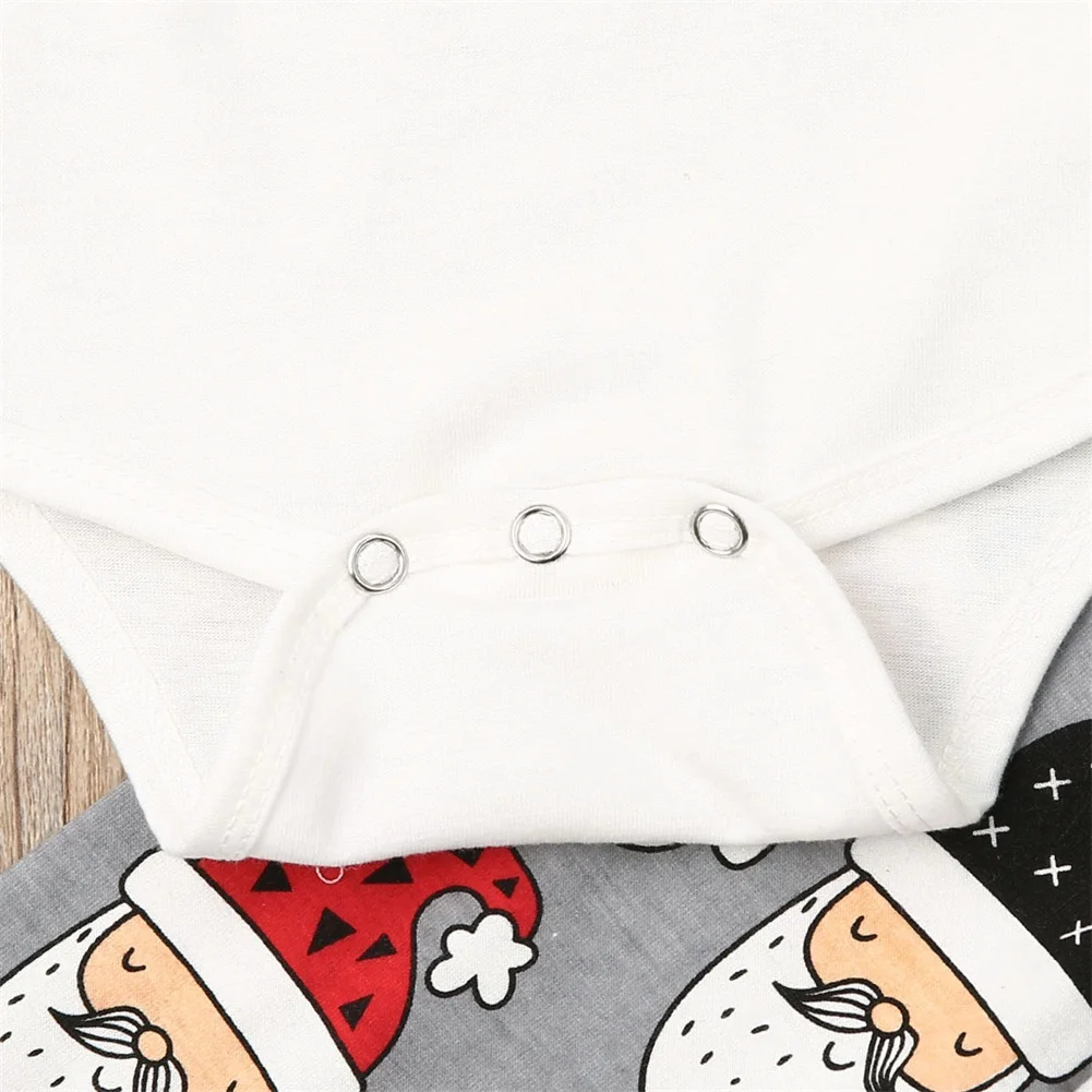 0-18M Christmas Baby Boy Christmas Clothes Set Santa Gift Outfit Long Sleeve Santa Claus Romper Pants Trousers Hat