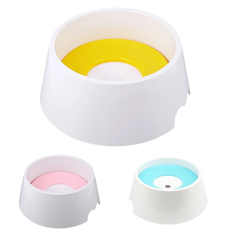 

Dog Water Bowl No Spill Proof Water Bowl Slow Feeder 1000Ml(34Oz) 2 In 1 Innovative Anti-Spill/Anti-Dust/Anti-Choking No Spill D