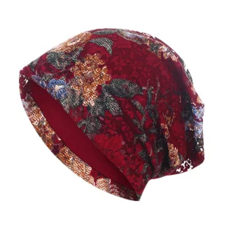 

Women's hat with double-layer flowers in spring and summer