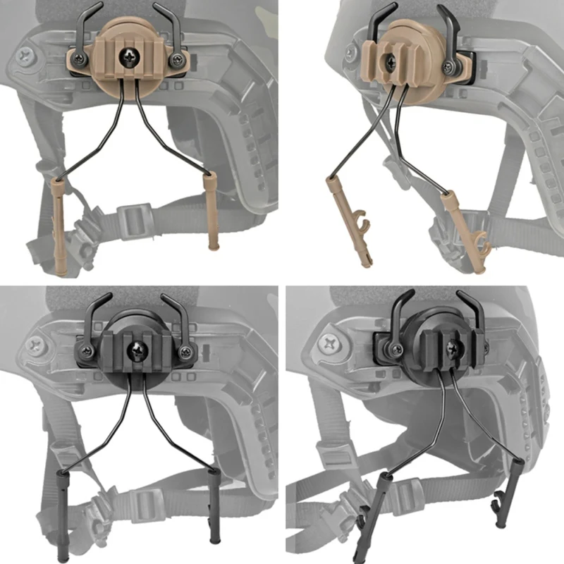 Tactical Headset Rail Adapter Headset Bracket Headphone Mount Stand For 19 21mm Helmet Rail Helmet Accessories Type 3 Colors