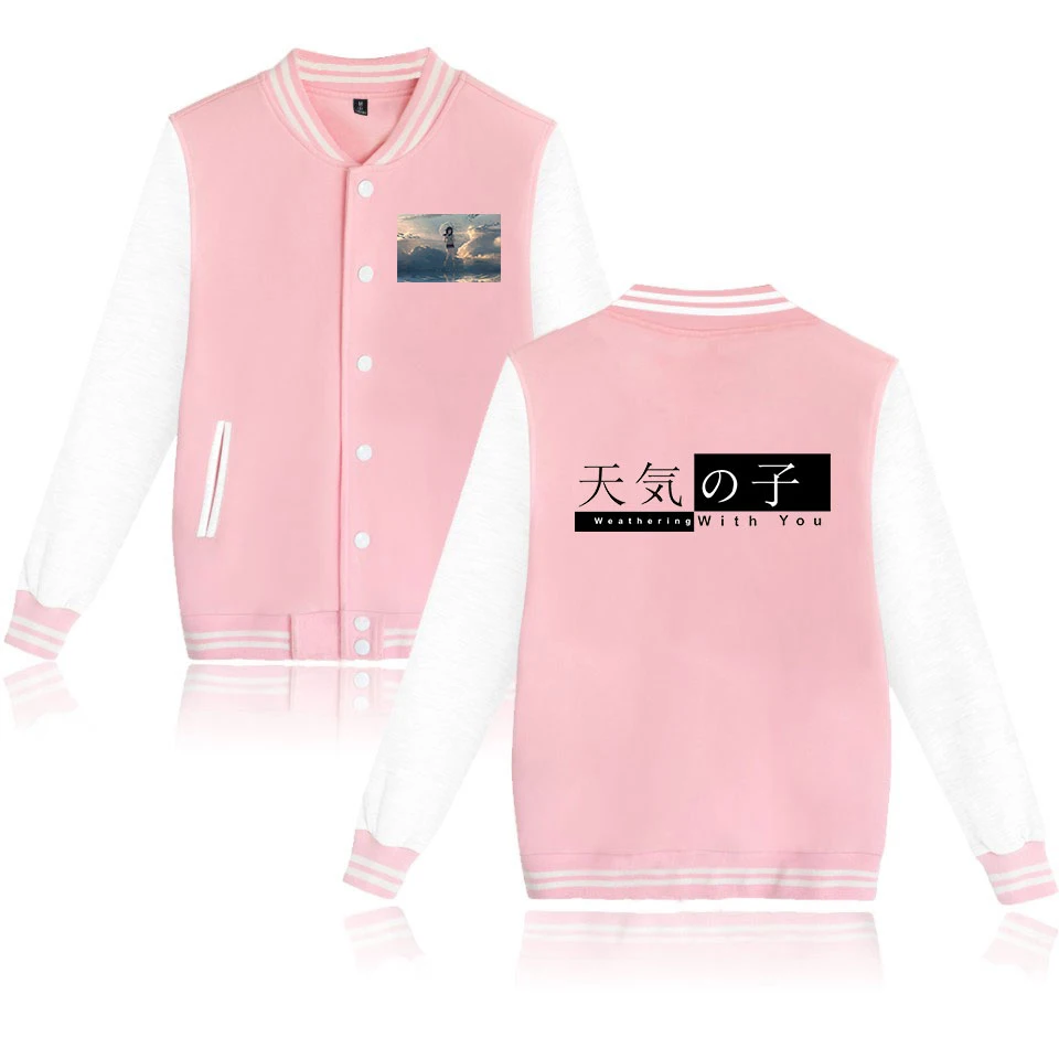 New Sale Anime  Son of the weather Printing Baseball Jacket Costume Hoodies Harajuku Plus Size