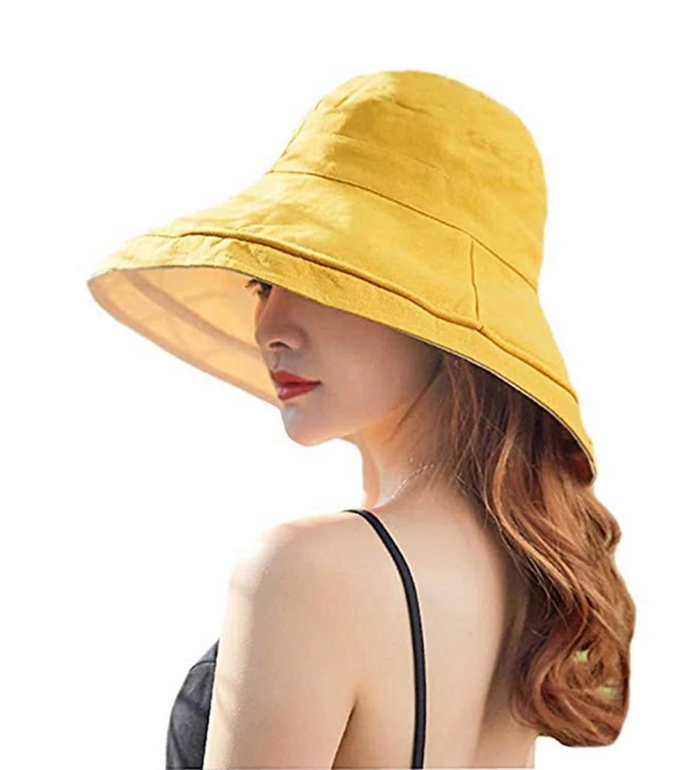 Панамы для женщин Панама в стиле унисекс Женские портативные складные плоские кепки от солнца колпачки двухсторонняя пляжная шляпа Рыбалка охотничья шляпа