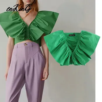 

2020 england simple vintage v neck sleeveless za blouse women blusas mujer de moda 2020 kimono shirt womens tops plus size