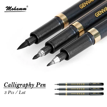 

3 Pcs/Lot GEnvAnA Calligraphy Marker Pen Hook Line Drawing Sketch Markers Pen For Office School Writing Art Supplies