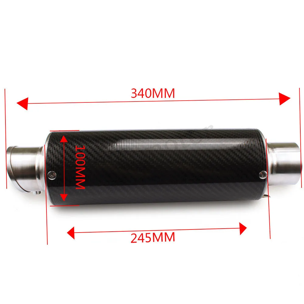 GT Motor E MARK выхлопная средняя труба мотоцикла + глушитель из углеродного волокна