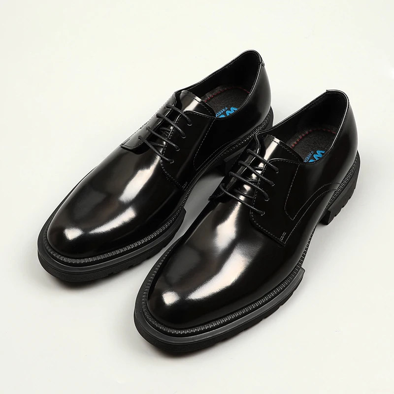European style men's shoes business suit leather shoes men thick-soled cowhide laces wedding wear