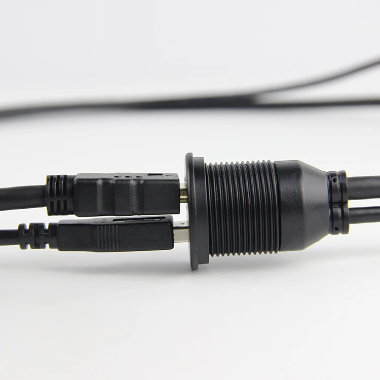 3.0 USB waterproof Mount Car Extension Cable HDMII Male To USB Female For Cable