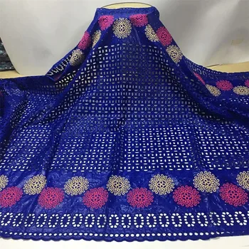 

2020 New Arrival Blue African Bazin Riche Fabric Embroidered Lace High Quality French Bazin Riche Lace For Wedding Party YCBZ-3
