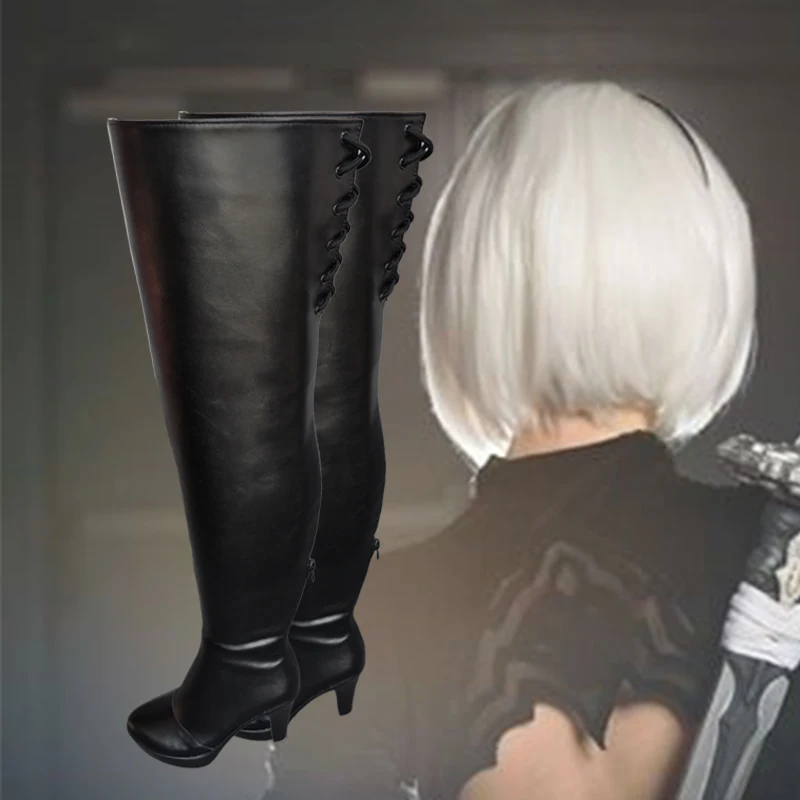 НИР: автоматы YoRHa № 2 Тип B Косплэй унисекс костюм модная женская обувь YoRHa № 2 Тип B обувь Косплэй туфли