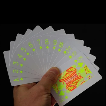 

PVC Waterproof Poker Plastic Fluorescent Playing Cards Party Classic Magic Props J07 20 Dropship