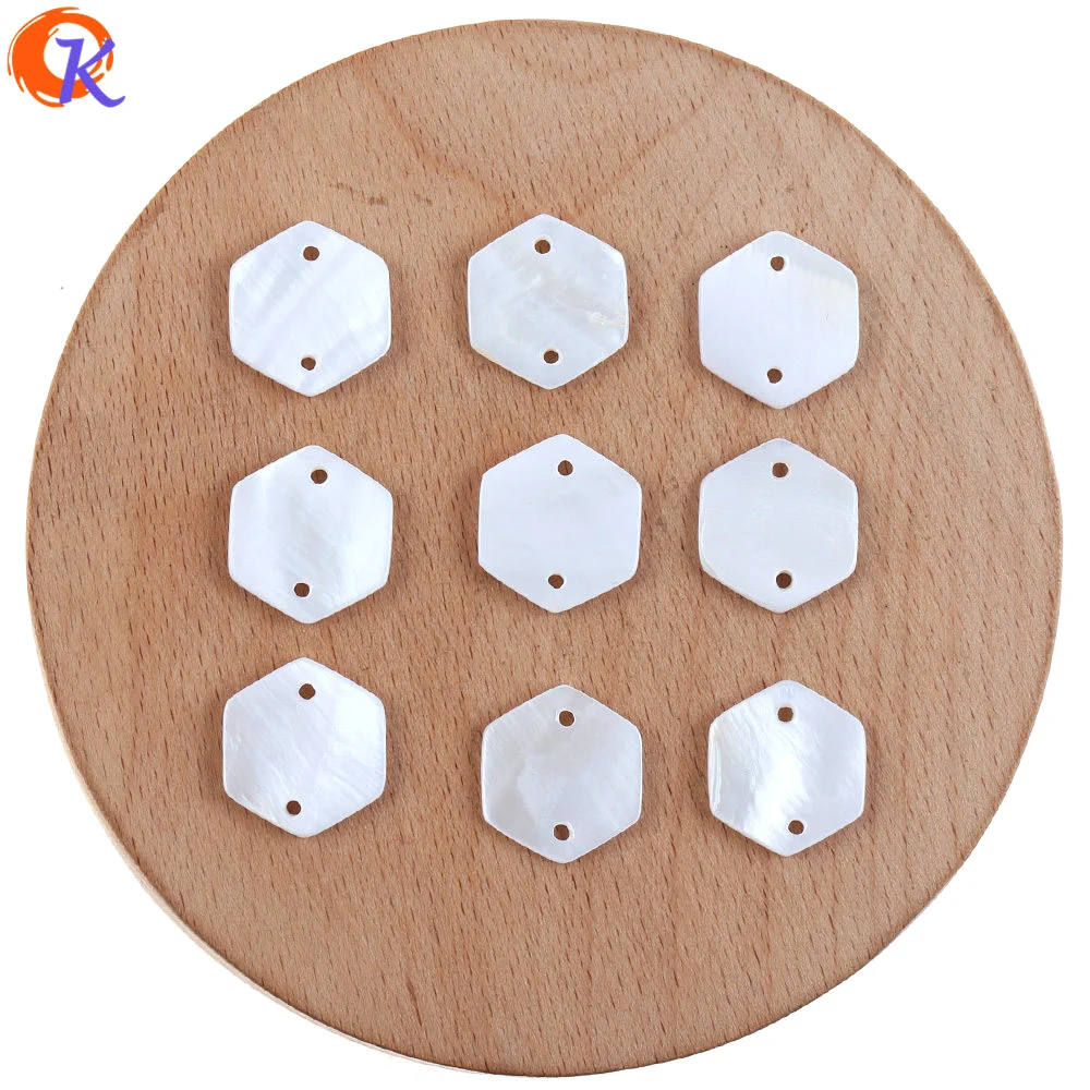 Cordial Design 15*17MM 200Pcs Jewelry Accessories/Earring Making/Natural Shell/Hexagon Shape/DIY/Hand Made/Earring Findings 1 CDBK-190025