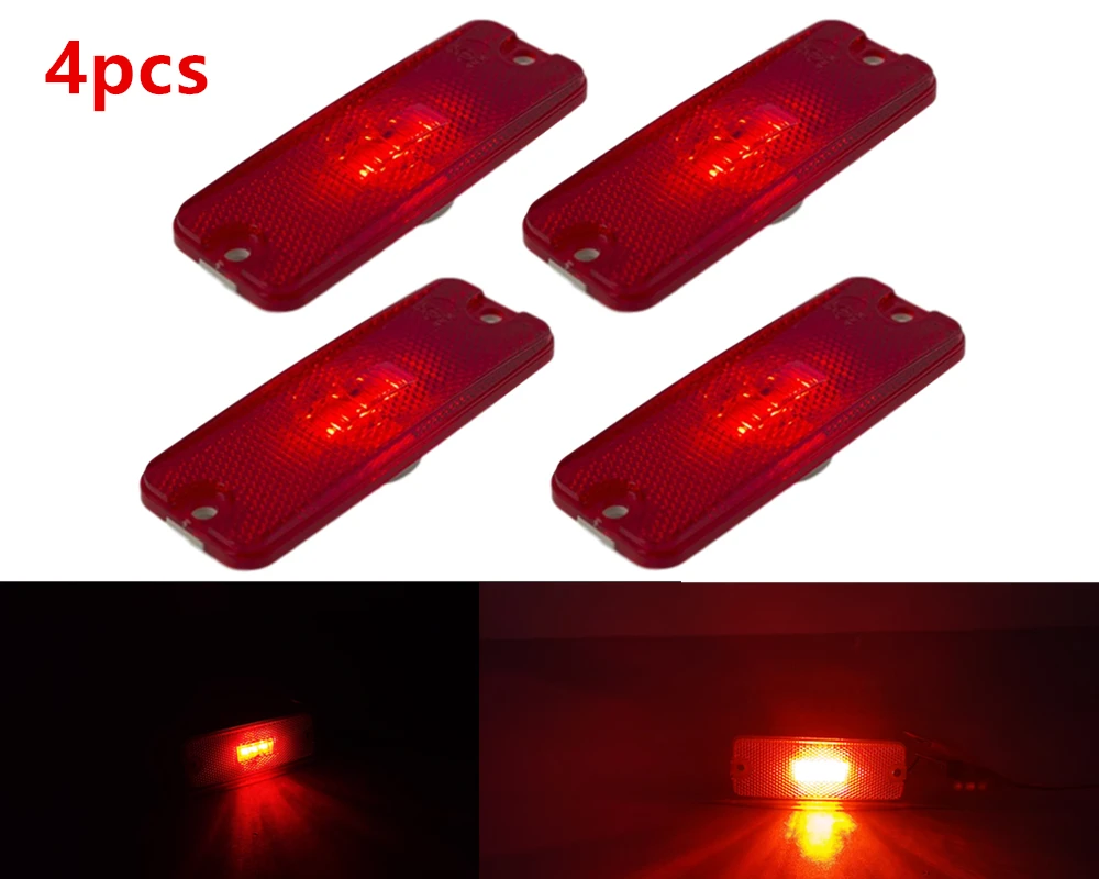 4 12v 24v 4 Led車のライト車のサイドマーカーライトトラック反射照明トレーラーサイドマーカーランプローリーランプ Trailer Truck Trailer Inserttrailer Parts Aliexpress
