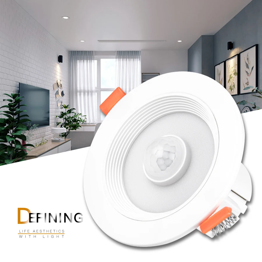 

PIR Motion Sensor LED Night Lamp 5W 10W 15W 20W Home Round Downlight 110V 220V Spotlight for Kitchen Bedroom Indoor Night Light