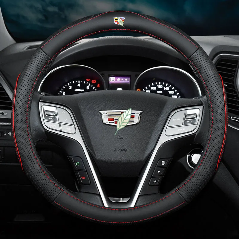 Чехол на руль из натуральной кожи для Cadillac XT4 CT6 XT6 XTS CTS EXT SRX XT5 CT4 CT5 ATS | Автомобили и