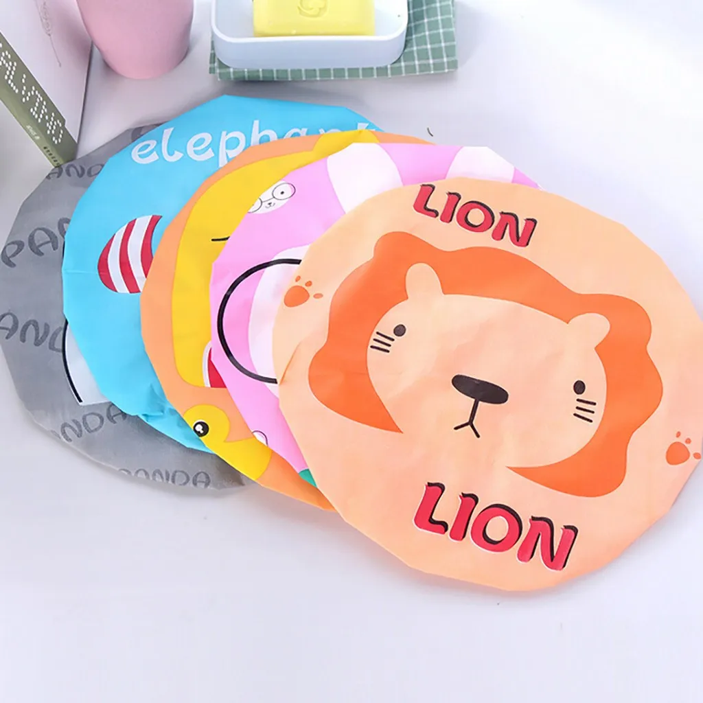 Women Shower Caps Colorful Bath Shower Hair Cover Adults Waterproof Bathing Elastic Band Cap Spa Cap Women Kids Hair Protective shower cap waterproof shower cap