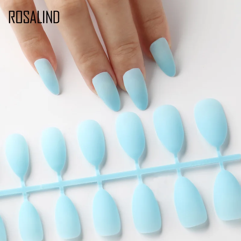 N5284-01 ROSALIND поддельные ногти нужен клей для ногтей матовый пресс для ногтей советы для расширения пальца легко использовать декоративные советы для гель-лака для ногтей - Цвет: N5284-01