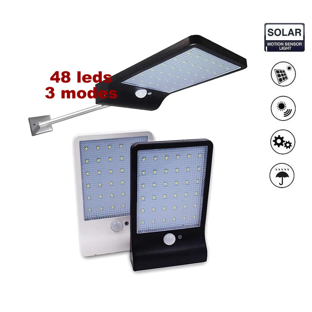 

Wireless Telecontrolled Solar LED Lamp 48 LED PIR Motion Sensor Solar Street Light Outdoor Waterproof Home Garden Lighting PD010