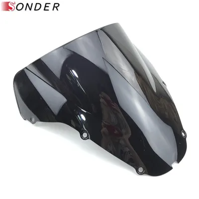 High-Quality Motorcycle Windshield Windscreen Double Bubble For Honda CBR929RR CBR929 RR 929RR CBR 929 CBR900RR 900 RR 2000 2001 - Цвет: Black