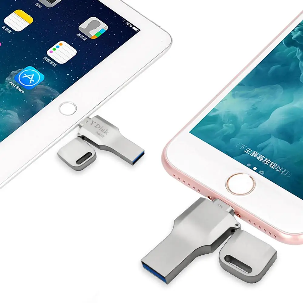 Флешка USB 3,0 64 Гб молния металлический флэшка U флешки iPhone 11x8 7 7 Plus 6 6s 5 se iPad iPod флеш накопитель