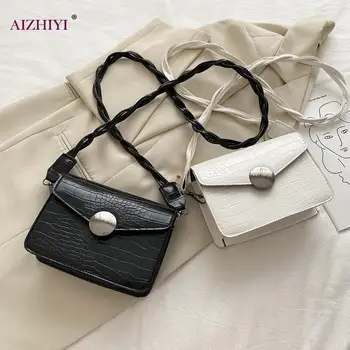 

Multi-functional Female Festival Gifts Fashion Women Shoulder Handbag Alligator PU Small Square Crossbody Messenger Bag