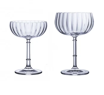 

Free Shipping 2PCS Crystal Coupe Cocktail Glasses Martini Glass Set of 2